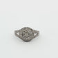 White Gold 68-Stone Diamond Cluster Ring