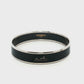Hermès Emaille PM Black Silver Enamel Bangle