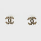 Chanel Metal Logo Earrings