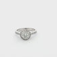 Platinum 1.16ct Diamond Halo Ring