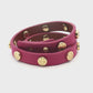 Tory Burch Pink Leather Wrap Bracelet