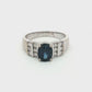 18ct White Gold Sapphire Diamond Ring