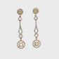 14ct Yellow Gold Diamond Stud–Drop Halo Earrings