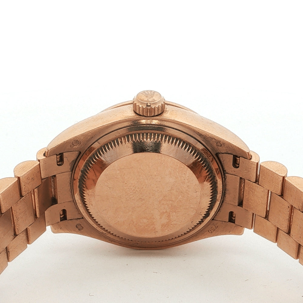 Rolex Lady-Datejust 28 Everose Gold Diamond Watch