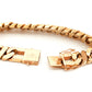 9ct Yellow Gold Diamond-Cut Curb Bracelet