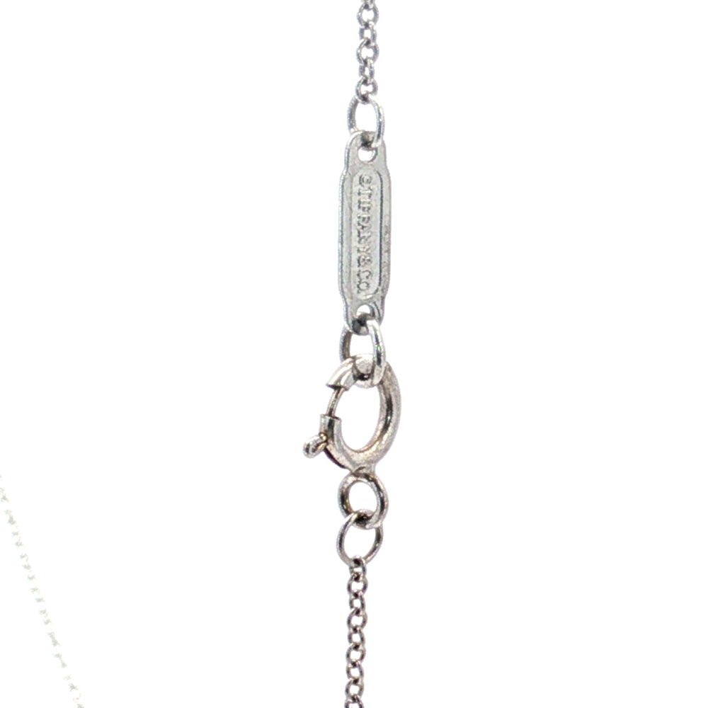 Tiffany & Co. Platinum Diamond Fleur de Lis Key Pendant Necklace