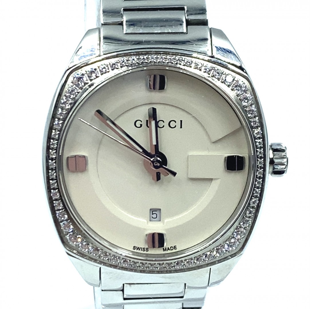 Gucci Diamond Studded Ladies Watch Model 142.5 - LuvLuxe | SKU: 17245